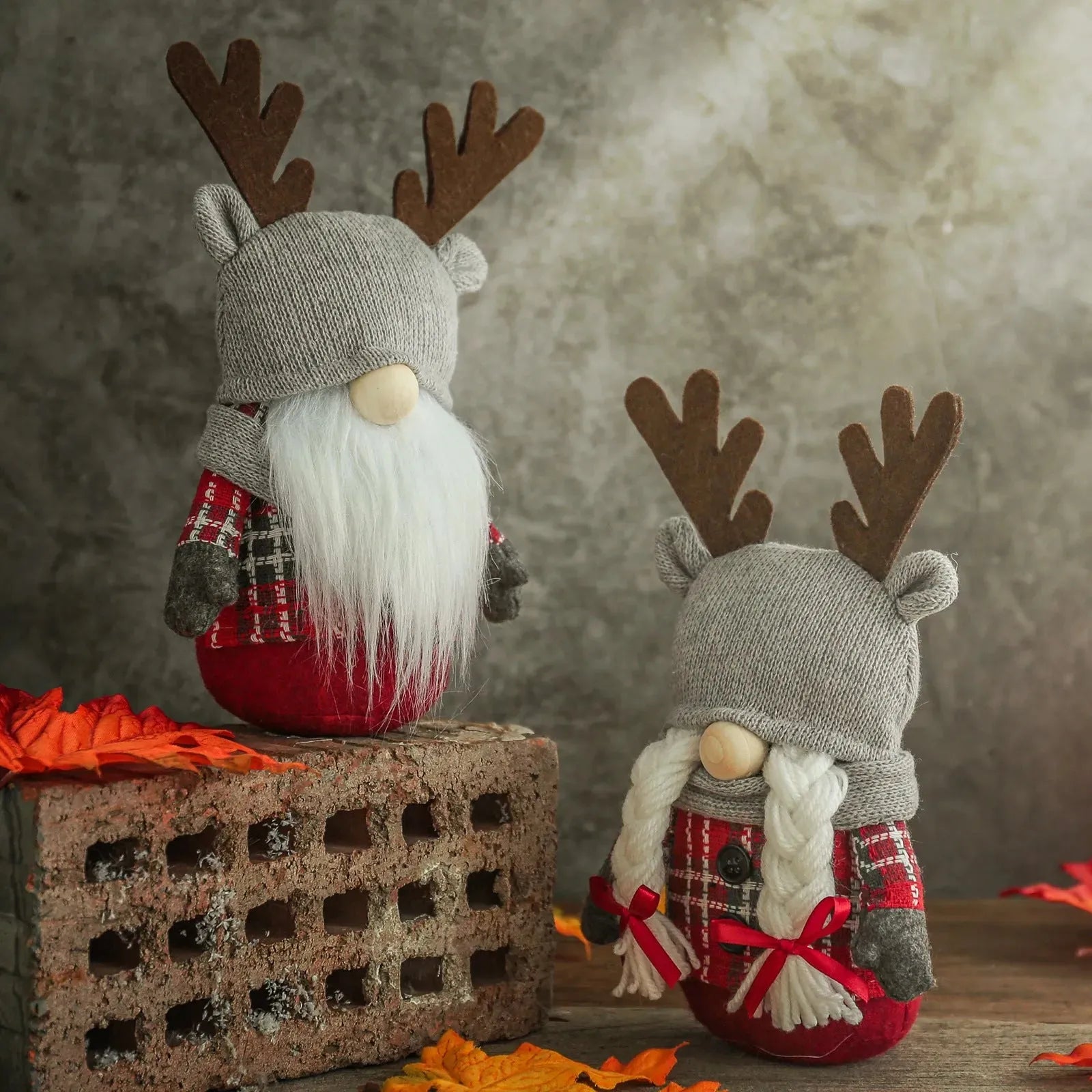Home Christmas Antlers Dwarf Doll Ornaments - Bellarte Enchanté Home Christmas Antlers Dwarf Doll Ornaments